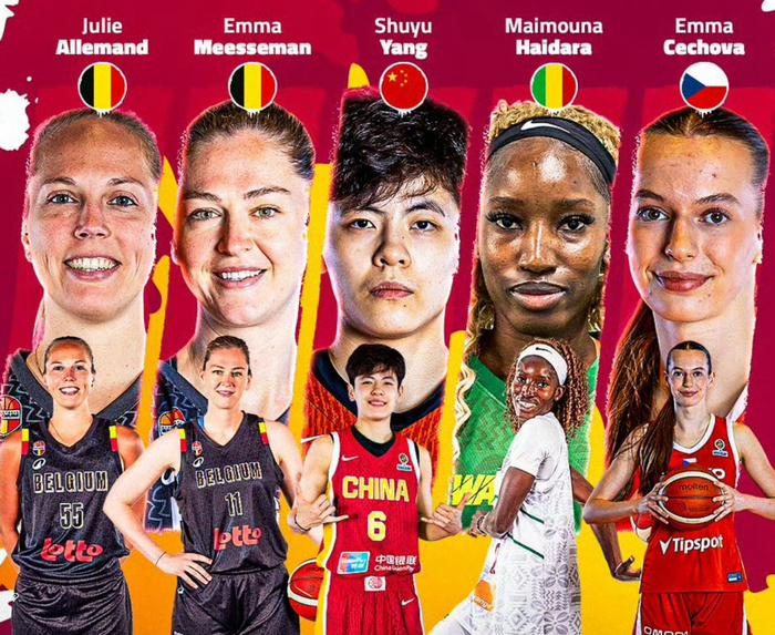 杨舒予凭实力入选世预赛最佳阵容 比利格双星领